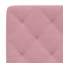 Cama con colchón terciopelo rosa 90x190 cm