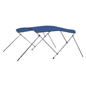 Toldo Bimini de 3 arcos azul 183x160x137 cm