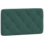 Cama con colchón terciopelo verde oscuro 90x190 cm