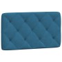 Cama con colchón terciopelo azul 90x200 cm