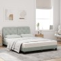 Cama con colchón terciopelo gris claro 120x200 cm de vidaXL, Camas y somieres - Ref: Foro24-3208646, Precio: 343,60 €, Descue...