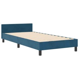 Estructura de cama Azul oscuro 90 x 200 cm Terciopelo