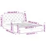 Bed with light gray velvet mattress 140x190 cm by vidaXL, Beds and slatted bases - Ref: Foro24-3208652, Price: 376,03 €, Disc...