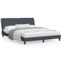Bett mit dunkelgrauer Samtmatratze 160x200 cm von vidaXL, Betten und Lattenroste - Ref: Foro24-3208665, Preis: 450,40 €, Raba...