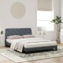 Bett mit dunkelgrauer Samtmatratze 160x200 cm von vidaXL, Betten und Lattenroste - Ref: Foro24-3208665, Preis: 450,40 €, Raba...