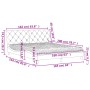 Bett mit dunkelgrauer Samtmatratze 160x200 cm von vidaXL, Betten und Lattenroste - Ref: Foro24-3208665, Preis: 450,40 €, Raba...