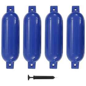 Parachoques para barco 4 unidades PVC azul 51x14 cm