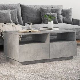 Coffee table with LED lights concrete gray 90x49x40 cm by vidaXL, Coffee table - Ref: Foro24-839836, Price: 92,14 €, Discount: %