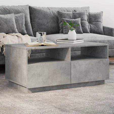 Coffee table with LED lights concrete gray 90x49x40 cm by vidaXL, Coffee table - Ref: Foro24-839836, Price: 92,14 €, Discount: %