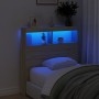 Bettkopfteil mit LED Sonoma-Eiche 100x17x102 cm von vidaXL, Kopf- und Fußteile - Ref: Foro24-839184, Preis: 60,54 €, Rabatt: %