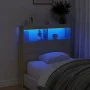 Cabecero de cama con LED roble Sonoma 100x17x102 cm de vidaXL, Cabeceros y pies de cama - Ref: Foro24-839184, Precio: 63,50 €...