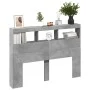 Concrete gray bed headboard with LED light 140x17x102 cm by vidaXL, Headboards and footboards - Ref: Foro24-839199, Price: 79...