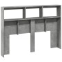 Concrete gray bed headboard with LED light 140x17x102 cm by vidaXL, Headboards and footboards - Ref: Foro24-839199, Price: 80...