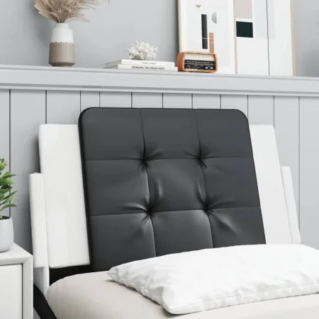 Schwarz-weißes gepolstertes Bettkopfteil aus Kunstleder, 80 cm von vidaXL, Kopf- und Fußteile - Ref: Foro24-374835, Preis: 28...