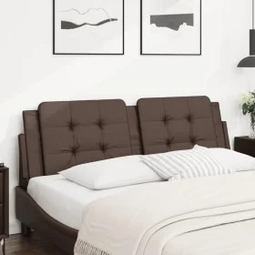 Brown synthetic leather padded bed headboard 160 cm by vidaXL, Headboards and footboards - Ref: Foro24-374868, Price: 43,92 €...