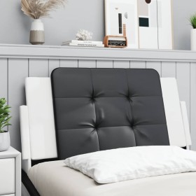 Padded headboard synthetic leather black white 100 cm by vidaXL, Headboards and footboards - Ref: Foro24-374849, Price: 39,03...