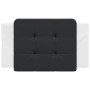 Cabecero de cama acolchado cuero sintético negro y blanco 90 cm