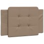Cabecero de cama acolchado cuero sintético capuchino 90 cm