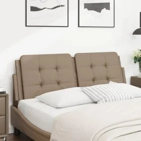 Cappuccino synthetic leather padded bed headboard 120 cm by vidaXL, Headboards and footboards - Ref: Foro24-374854, Price: 40...