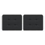 Padded headboard synthetic leather black white 120 cm by vidaXL, Headboards and footboards - Ref: Foro24-374856, Price: 37,90...
