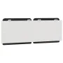Padded headboard synthetic leather black white 120 cm by vidaXL, Headboards and footboards - Ref: Foro24-374856, Price: 37,30...