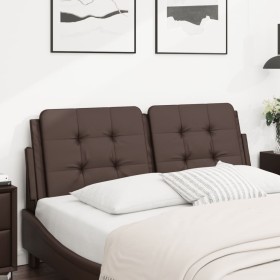 Gepolstertes Kopfteil aus braunem Kunstleder, 140 cm von vidaXL, Kopf- und Fußteile - Ref: Foro24-374861, Preis: 45,23 €, Rab...