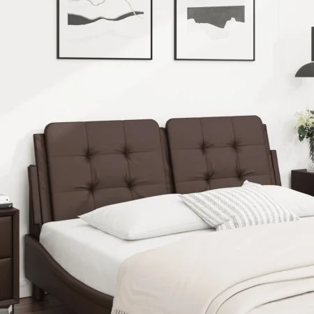 Brown synthetic leather padded headboard 140 cm by vidaXL, Headboards and footboards - Ref: Foro24-374861, Price: 44,55 €, Di...