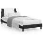 Bed frame with LED synthetic leather black white 90x200 cm by vidaXL, Beds and slatted bases - Ref: Foro24-3214087, Price: 14...