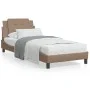 Bed frame with LED cappuccino synthetic leather 100x200 cm by vidaXL, Beds and slatted bases - Ref: Foro24-3214093, Price: 13...