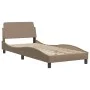 Bed frame with LED cappuccino synthetic leather 100x200 cm by vidaXL, Beds and slatted bases - Ref: Foro24-3214093, Price: 13...