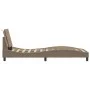 Bed frame with LED cappuccino synthetic leather 100x200 cm by vidaXL, Beds and slatted bases - Ref: Foro24-3214093, Price: 13...