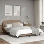 Bed frame with LED cappuccino synthetic leather 120x200 cm by vidaXL, Beds and slatted bases - Ref: Foro24-3214100, Price: 21...