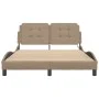 Bed frame with LED cappuccino synthetic leather 120x200 cm by vidaXL, Beds and slatted bases - Ref: Foro24-3214100, Price: 21...