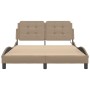 Estructura de cama con LED cuero sintético capuchino 120x200 cm de vidaXL, Camas y somieres - Ref: Foro24-3214100, Precio: 18...