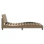 Bed frame with LED cappuccino synthetic leather 120x200 cm by vidaXL, Beds and slatted bases - Ref: Foro24-3214100, Price: 21...