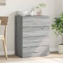 Sonoma gray engineered wood sideboard 60x39x80 cm by vidaXL, Sideboards - Ref: Foro24-840532, Price: 96,16 €, Discount: %