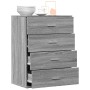 Sonoma gray engineered wood sideboard 60x39x80 cm by vidaXL, Sideboards - Ref: Foro24-840532, Price: 96,16 €, Discount: %