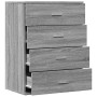 Sonoma gray engineered wood sideboard 60x39x80 cm by vidaXL, Sideboards - Ref: Foro24-840532, Price: 96,16 €, Discount: %
