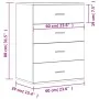 Concrete gray engineered wood sideboard 60x39x80 cm by vidaXL, Sideboards - Ref: Foro24-840530, Price: 95,08 €, Discount: %