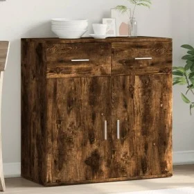 Sideboard aus geräuchertem Eichenholzwerkstoff, 79 x 38 x 80 cm von vidaXL, Sideboards - Ref: Foro24-840524, Preis: 99,20 €, ...