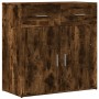 Smoked oak engineered wood sideboard 79x38x80 cm by vidaXL, Sideboards - Ref: Foro24-840524, Price: 100,24 €, Discount: %