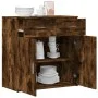 Smoked oak engineered wood sideboard 79x38x80 cm by vidaXL, Sideboards - Ref: Foro24-840524, Price: 99,20 €, Discount: %