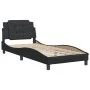 Bed frame with headboard black synthetic leather 80x200 cm by vidaXL, Beds and slatted bases - Ref: Foro24-3208142, Price: 12...