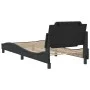 Bed frame with headboard black synthetic leather 80x200 cm by vidaXL, Beds and slatted bases - Ref: Foro24-3208142, Price: 12...