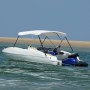 Weiße 3-Bogen-Bimini-Markise 183x180x137 cm von vidaXL, Aufbewahrungsabdeckungen für Boote - Ref: Foro24-92361, Preis: 138,04...
