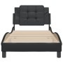 Bed frame with headboard black synthetic leather 90x190 cm by vidaXL, Beds and slatted bases - Ref: Foro24-3208149, Price: 13...