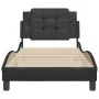 Bed frame with headboard black synthetic leather 90x190 cm by vidaXL, Beds and slatted bases - Ref: Foro24-3208149, Price: 13...