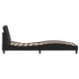 Bed frame with headboard black synthetic leather 90x190 cm by vidaXL, Beds and slatted bases - Ref: Foro24-3208149, Price: 13...