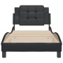 Bed frame with headboard black synthetic leather 90x200 cm by vidaXL, Beds and slatted bases - Ref: Foro24-3208156, Price: 13...