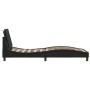 Bed frame with headboard black synthetic leather 90x200 cm by vidaXL, Beds and slatted bases - Ref: Foro24-3208156, Price: 13...